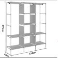 Portable Foldable Fabric Wardrobe Closet Storage Organizer For Clothes Rack (Color May Vary) - Storage Rack |. 