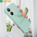 UCUC for Realme 10 Back Cover Flower Antlers Soft Thin Liquid Silicone Phone Case. 