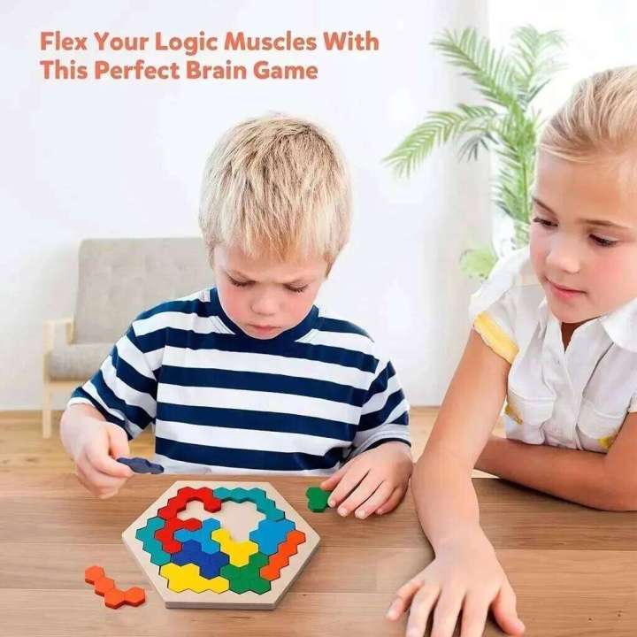 3D%20Hexagonal%20Wooden%20Puzzles%20Educational%20For%20Children%20Kids%20Preschool%20Tangram%20Board%20Brain%20Test%20Game%20Montessori%20Toys%20Gifts%20-%20Image%202