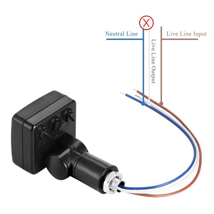 ARELENE%205X%20220V%20Mini%20Human%20Body%20Infrared%20Sensor%20Infrared%20Body%20Sensor%20Switch%20LED%20Flood%20Light%20PIR%20Motion%20Sensor%20Adjustable%20Black%20-%20Image%203