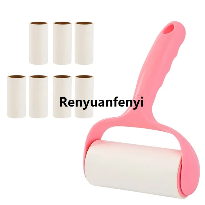 Renyuan%20transparent%20bag%20Lint%20Roller%20with%208%20Rolls%20Refills%20Sticky%20Paper%20Pet%20Hair%20New%20style%20Remover%20Tearable%20Adhesive%20Glutinous%20Dust%20Lint%20Brush%20for%20Clothes%20Seats%20-%20Image%202