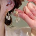 Enacolor Elegant Metal Full Crystal Earings Ear of Wheat Earing for Women Accessories. 