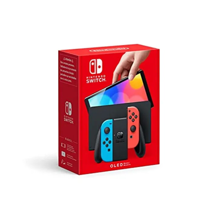 Nintendo%20Switch%20OLED%20Model%20Enhanced%20Audio,%2064GB%20Storage,%20(Neon%20Red/Neon%20Blue)%20%E2%80%93%207"%20OLED%20Screen,%20Handheld%20&%20TV%20Docking%20Console%20-%20Image%202