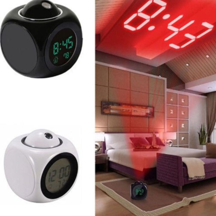 Creative Digital Voice Broadcast Home Decoration Ceiling LCD Clock Projection Clock LED Alarm Clock