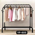 Double Big Stand Hanger Clothes Hanger, Double Rod Drying Rack  Portable Full Iron Body Easy To Install Dual Rod Clothes Rack. 