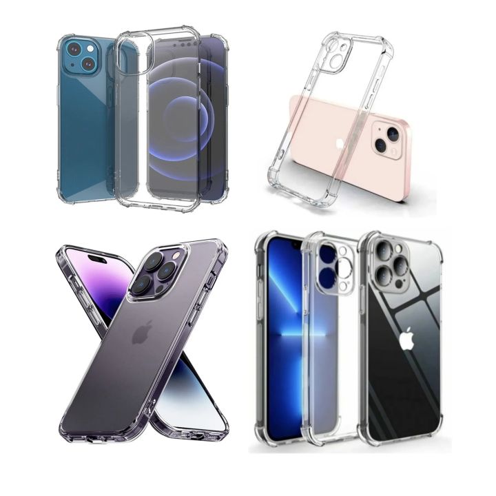 Apple iPhone 14 , 14 Plus , 14 Pro & 14 Pro Max Clear Transparent Shockproof Soft Tpu Cover Case