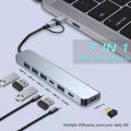 7 in 1 USB C Hub with USB 3.0, USB 2.0 Ports for MacBook Pro Air and More Devices. 