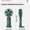 Portable Mini 5 Gears Wind Speed Rechargeable 90° Fold Cooling Handheld Electric Fan Student Dormitory Outdoor Small Fans. 