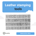 50 Pieces Letters and Numbers Stamp Set 6Mm Alphabet Leather Punch Stamps Metal Floral Pattern Stamp Tools with Handle. 