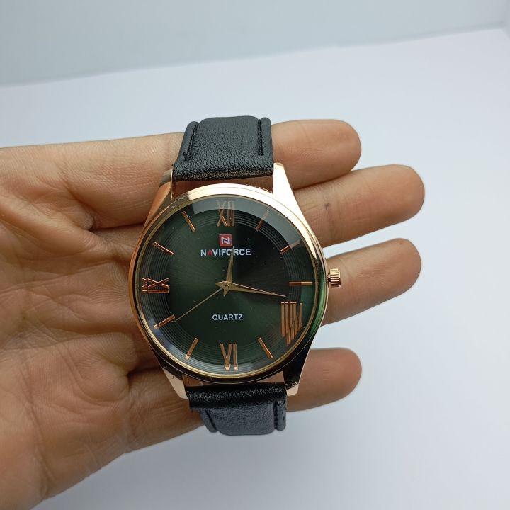 Fashionable Leather Black Belt Wrist Watch For Unisex | Round Black ...