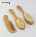 Wenefang Baby Care Tools Hair Brush Wool Wood Comb Set Newborn Massage Bath Shower Comb For Hair Baby Brush Wooden Hair Brush for Kid. 