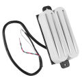 Humbucker Pickup For Guitar Lp Electric,Dual Rail Guitar Replacement Parts Coil Pickup With 4 Wires (White). 