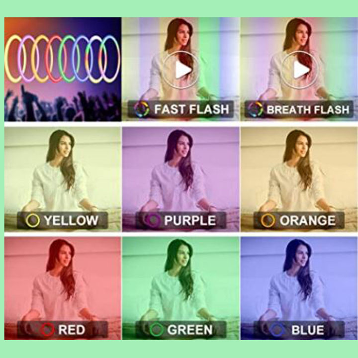 26cm%20RGB%20LED%20Ring%20Light/Tiktok%20Light%20With%207%20Ft%20Tripod%20Stand%20Dimmable%20Light%20Mobile%20Holder%20and%20Multiple%20Color%20for%20Videography,%20Photography%20-%20Image%205