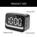 Multifunctional Digital Display Bluetooth Speaker Mini Stereo Sound Alarm Clock Portable Music Player Bedroom. 