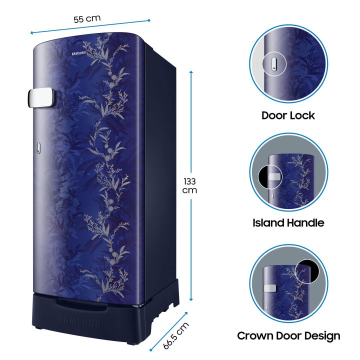 SAMSUNG%20RR20C2Z226U/IM%20192%20Litres%20Single%20Door%20Refrigerator%20with%20Stylish%20Grande%20Design%20(Flower%20Pattern%20Blue)%20-%20Image%206