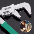 Versatile F-Type Adjustable Wrench Steel Multifunctional Bathroom Sink Wrench Household Large Open End Spanner Easy to Use 230mm. 