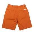 Dark Orange Color Cotton Plain Design Half Pants For Men. 