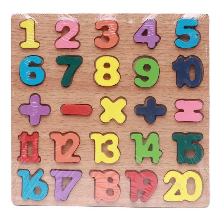 Wooden Multicolor Number Board