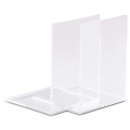 10PCS Transparent Acrylic L-Shaped Bookshelf Baffle Bracket Book Rack. 