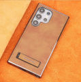Linman Jinduka Leather Case Cover Special for Samsung S23 Ultra (Brown). 