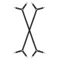2Pcs Adjustable Elastic Suspenders Gripper Straps Clip for Bed Sheets Mattress Covers Sofa Cushion (Black). 