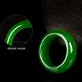God of Gamblers Style Spinach Green Unisex Playing Mahjong Hetian Jade Ring. 