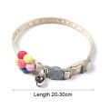 Oufeiton Cat Collar Soft Reflective Bells Small Dog Cat Regular Collar. 
