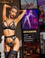Fancyra Women Lace Teddy Bodycon Dress Lingerie Set with Garter Belt and Leg Stocking. 