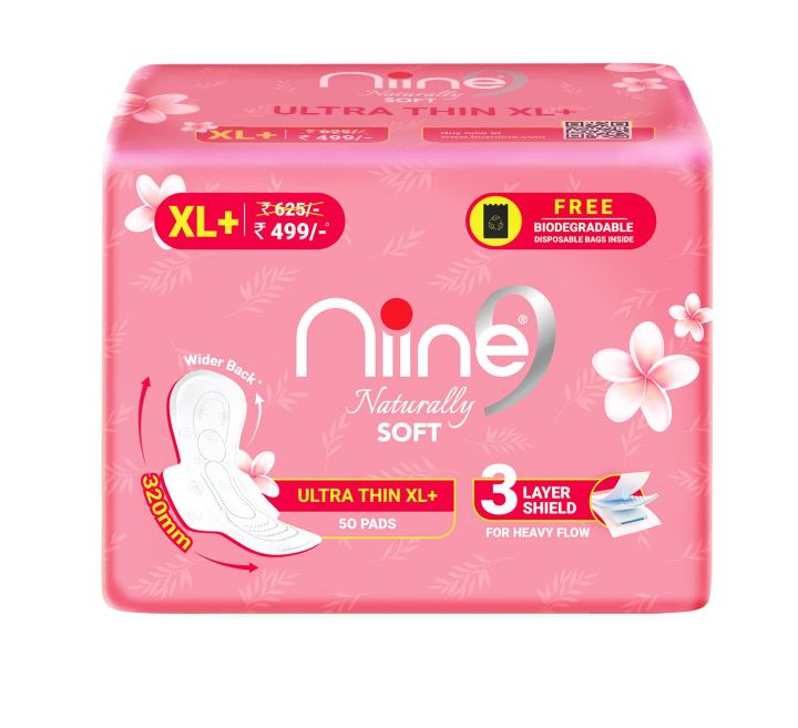 Niine%20Naturally%20Soft%20Ultra%20Thin%20XL+%20Sanitary%20Napkins%20for%20Heavy%20Flow%2050%20Pads%20-%20Image%202