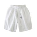 Men's  Cotton Shorts with Pockets-White. 