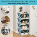 Colorful 4-Tier Stackable Shoe Rack: Organize in Style. 