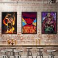 Wall Aesthetics Decorative Mural Picture Home Art Poster Print Painting One Piece Luffy Vintage Cartoon Canvas Japanese Anime Wanted. 