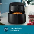 Philips Air Fryer NA120/00, 1500 Watt, 4.2 Liter, With Rapid Air Technology (Black). 
