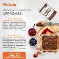 Pintola Peanut Butter Chocolate Flavour Creamy 1kg - 18.6g Protein & 5.2g Dietary Fiber, Made with Premium Roasted Nuts & Cocoa, Gluten Free, Zero Cholesterol & Trans Fat, Vit E & B3, Dark Chocolate. 