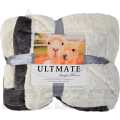 Premium Luxury Ultimate Super Soft Reverse Sherpa Throw Blanket - King Size. 