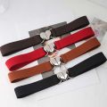 Exquisite High Quality Girl For Woman Love Heart Buckle Thin Belts Elastic Belts Waist Accessories Waistband. 