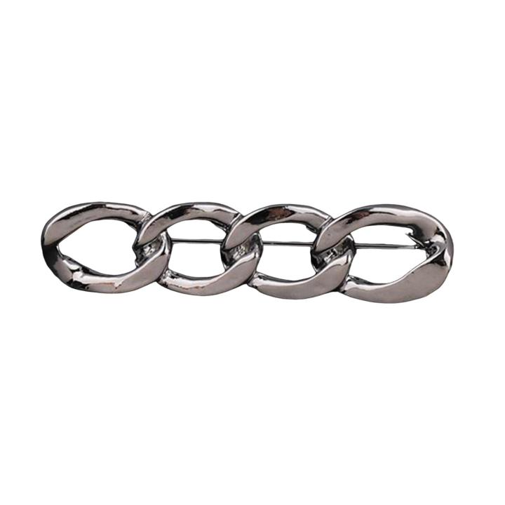 CARAT Sweater Brooch Pin Chic Hollow Chain Brooch for Stylish Clothing Decoration Anti-slip Wear-resistant Pin for Coat Pants Hat Scarf