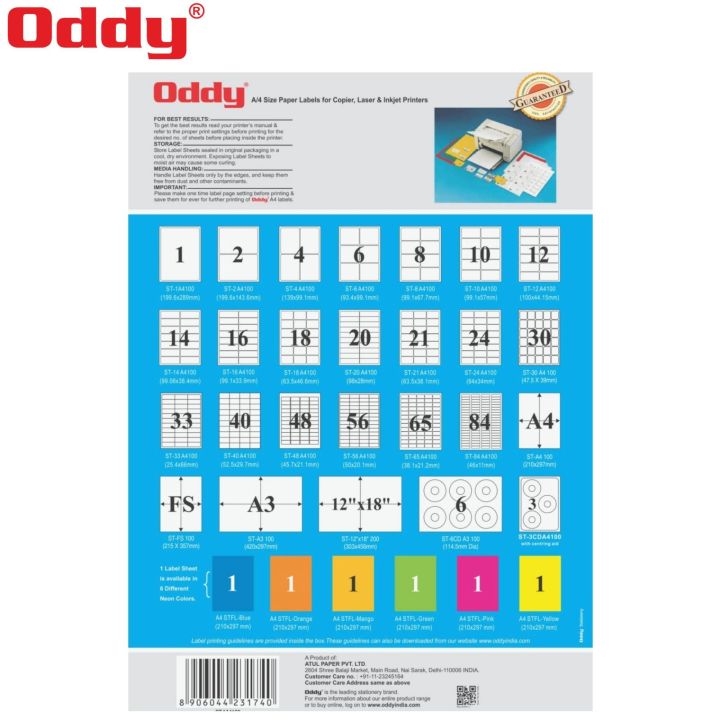 Oddy%20A4%20Self%20Adhesive%20Paper%20Label%20Stickers%20for%20Laser%20&%20Inkjet%20Printers%20-%2024%20Labels%20per%20Sheet%20-%20Pack%20of%20100%20Sheets,%20for%20Shipping,%20Address,%20Folders,%20Industrial%20use%20-%20Image%203