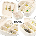 Portable Jewelry Storage Box Travel Organizer Case Leather Storage Earrings Necklace Ring Jewelry Organizer Display C. 