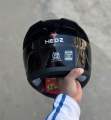 Hedz Axter - Gloss Black Full Face Motorcycle Helmet. 