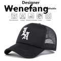 Wenefang Unisex LA Letter Embroidery Baseball Net Caps Spring and Luxury Summer Outdoor Adjustable Casual Hats Sunscreen Hat. 
