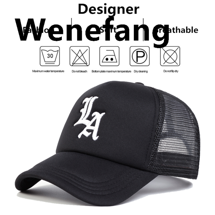 Wenefang%20Unisex%20LA%20Letter%20Embroidery%20Baseball%20Net%20Caps%20Spring%20and%20Luxury%20Summer%20Outdoor%20Adjustable%20Casual%20Hats%20Sunscreen%20Hat%20-%20Image%206
