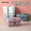 Wenefang New Portable Leak-proof Food Double-layer Bento Box Lunch Box Lunch Box for Kids Food Container Food Storage Snack. 