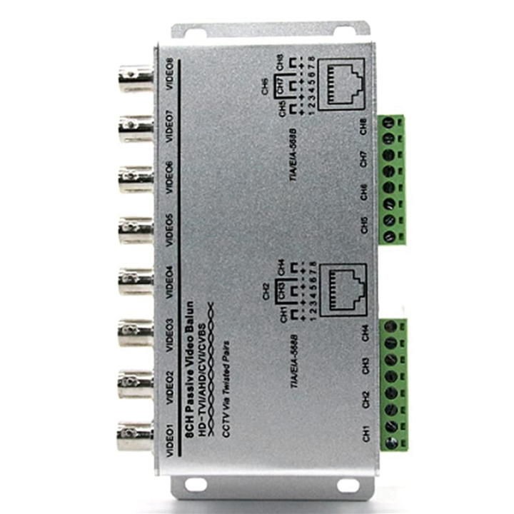 fasdaga%203X%208-CH%20UTP%20720P/1080P%20HD%20Passive%20Video%20Transceiver,BNC%20to%20Cat5/5E/6%20RJ45(T568B)UTP%20Cable%20Converter%20Video%20Transmitter%20-%20Image%204