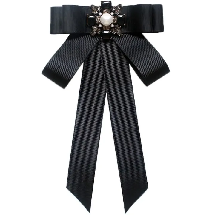 Fashion%20Polyester%20Ribbon%20Bowknot%20Brooch%20Pin%20Black%20Vintage%20Collar%20Pretied%20Necktie%20Clip%20Crystal%20Rhinestones%20Jewelry%20Bowtie%20Women%20-%20Image%206