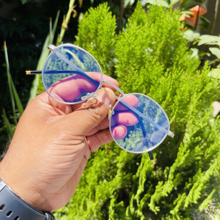Unisex%20Blue%20Ray%20Cut%20Uv%20Protected%20Anti%20Scratch%20Eye%20Glass%20With%20Metal%20Frame%20For%20Mobile%20Gaming%20Reading%20Tv%20Laptop%20Pc%20&%20Driving%20-%20Image%203