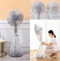 Round Electric Fan Full Body Dust Proof Cover Lace Up Design Comfortable Touch Electric Fan Cover. 