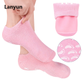 Lanyun 1pair Reusable Spa Gel Socks Gloves Moisturizing Whitening Exfoliating Hot Selling Socks Velvet Smooth Beauty Hand Foot Care Silicone Sock. 
