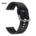 22mm Soft Silicone Watch Strap Band for Smart Watch -Black. 