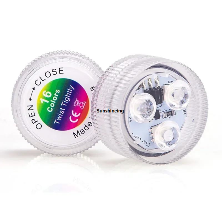 Battery Powered LED Underwater RGB Submersible Lights IP68 Waterproof ...